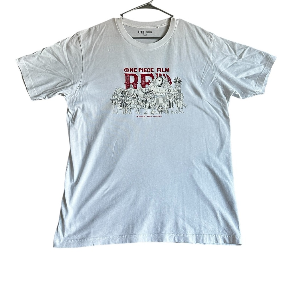 UT MENS ONE PIECE FILM WHITE GRAPHIC SHORT SLEEVE T-SHIRT SZ L